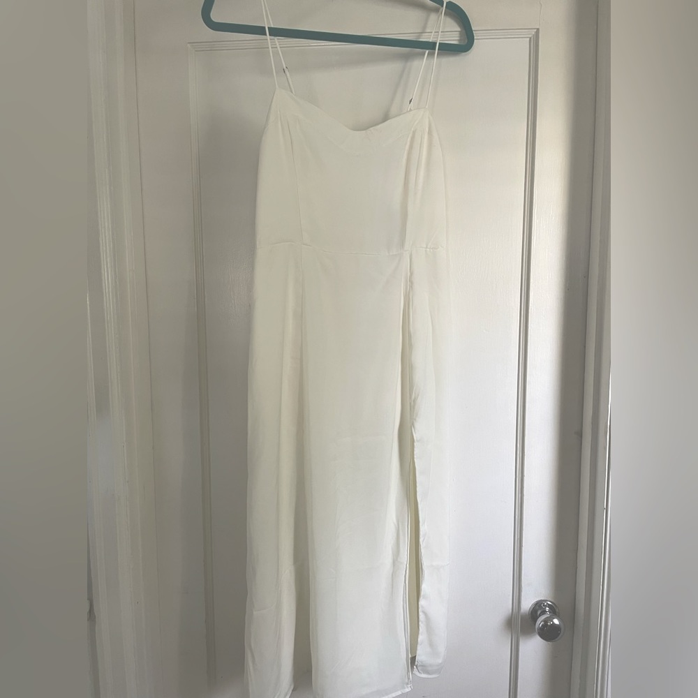 Abercrombie & Fitch Clean High Slit Midi Dress